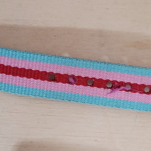 Timex Fashion Watch Fabric Band 2 Extra Bands Striped Multicolor New Battery - Picture 8 of 11